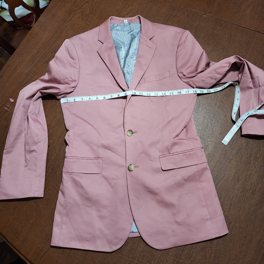 Express Men's Blazer in Soft Pink Jacket - Picture 3 of 8